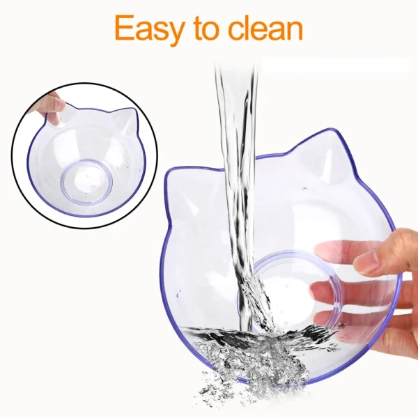 With Stand Base Pet Food and Water Bowls For Cats Dogs Feeders Feeding Products Transparent Cat Bowl Non-slip
