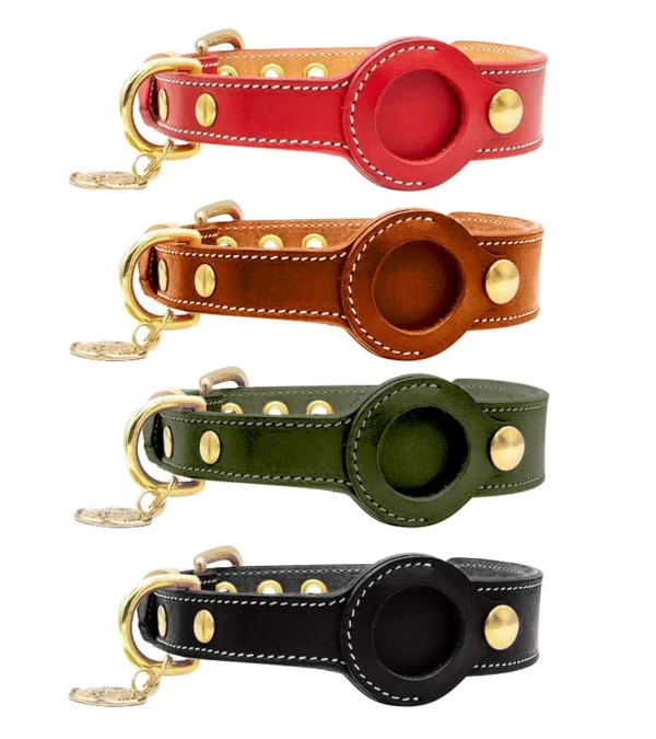 LuxTag™ Leather AirTag Pet Collar