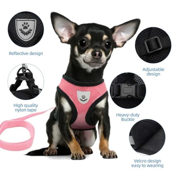 S2b441c07c8eb456eb80881665daf4520M.webp BreezeFit™ Summer Pet Harness & Leash Set