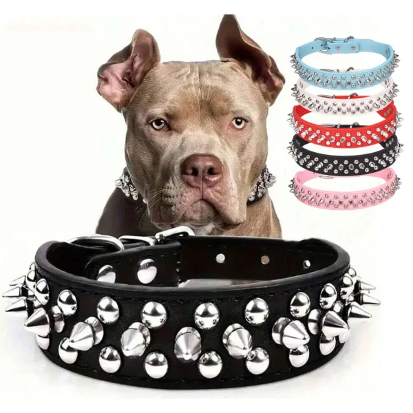 S66588fcbef1145dcb397aac8839a0effP-2.webp RivetGuard™ PU Leather Dog Collar