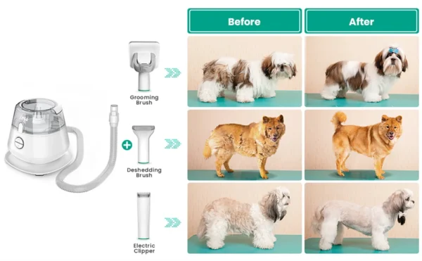 S714f87d45e26436aa9bb507deb50b9896.webp đâ𦺠ProGroom⢠Vacuum Grooming Kit â 5-in-1 Pet Hair Solution