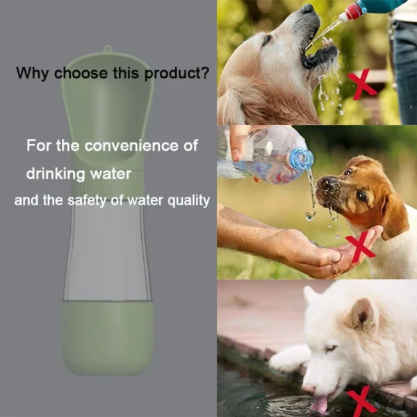 Portable Dog Water Bottle With Food Container Travel 2 in 1 Pet Water Dispenser For Small Large Dogs Cat Labrodor Drinking Bowls
