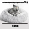 CozyNest™ Plush Round Pet Bed – 50cm