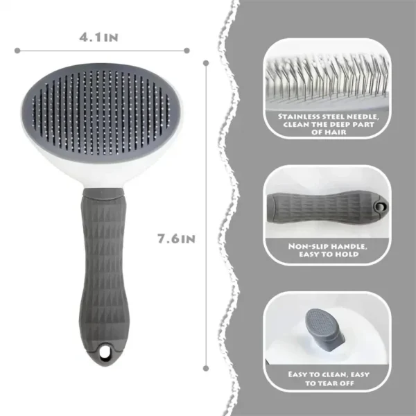 S98fedaaac401450ba2a7dd04ea312714w.webp Self-Cleaning Pet Hair Remover Brush: