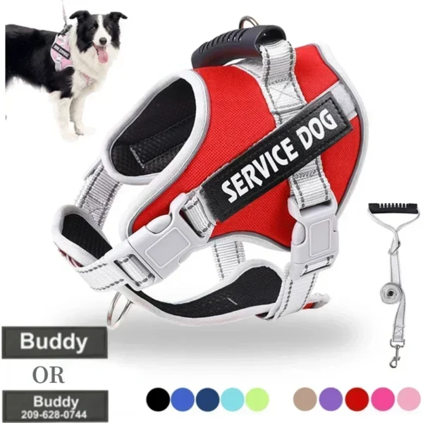Sca0e0fc3485b4c5fbae8f4066a5a8218N.webp PowerPup™ Adjustable Dog Harness & Leash Set
