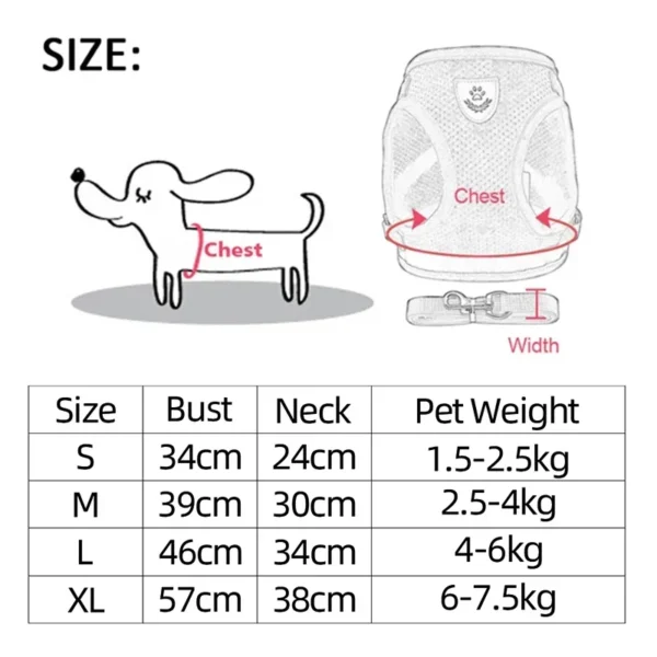 Sf2b6f9a907ab43608e5227f2e3cab06b3.webp ComfortMesh™ Pet Harness & Leash Set